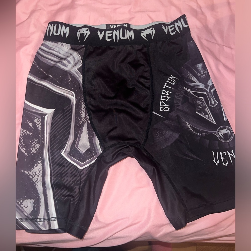 BLACK AND GREY VENUM UFC SHORTS